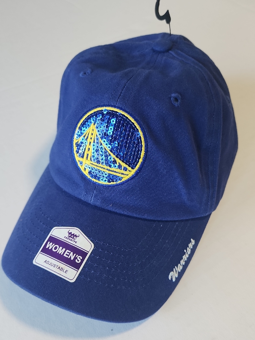 Women's Golden State Warriors Sparkle Rare Embriodered Sequin Logo Baseball Cap